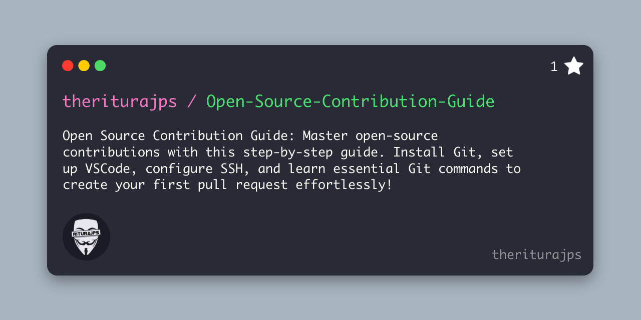 Open Source Contribution Guide: Master open-source contributions with this step-by-step guide. Install Git, set up VSCode, configure SSH, and learn essential Git commands to create your first pull request effortlessly!