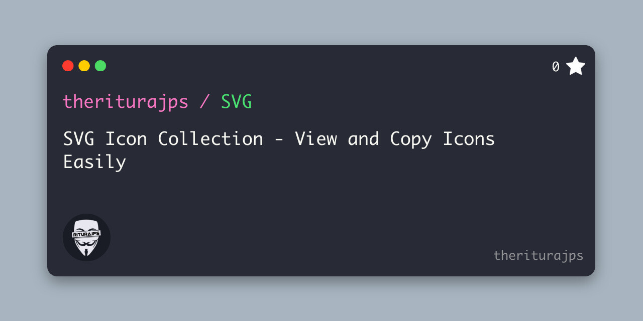 SVG Icon Collection - View and Copy Icons Easily